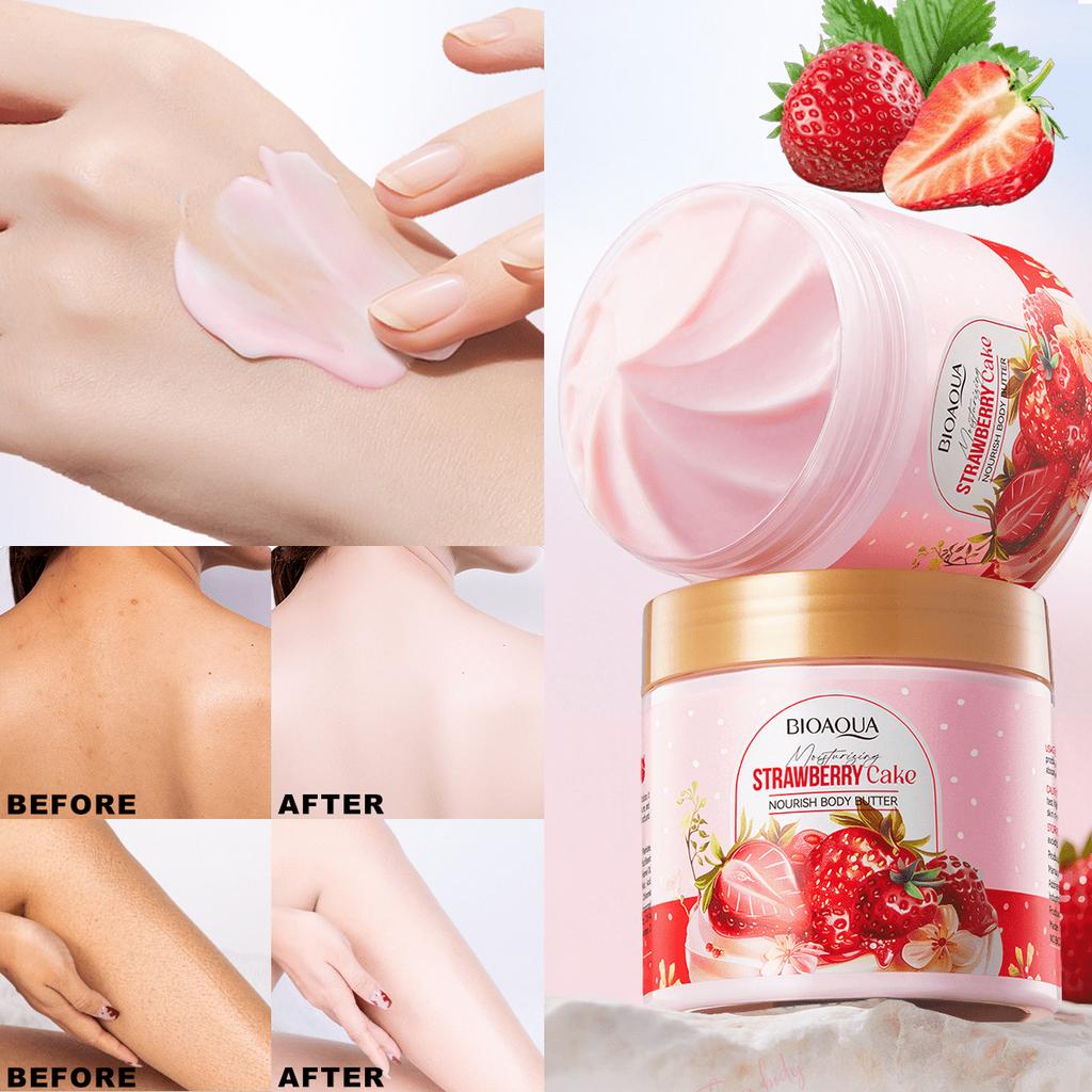 1PC Strawberry Cake Nourish Body Butter,Moisturize And Smooth,Stay Away From Dry And Rough Skin,Deep