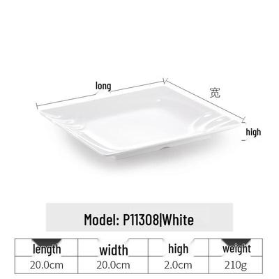 Tian Yajing Melamine Square Dinner Plate
