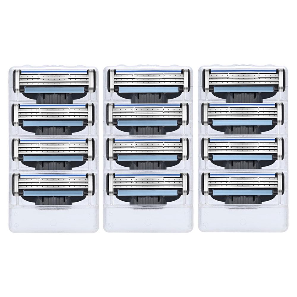 

3-слойные лезвия для бритвы для мужчин | Ручной инструмент для бритья | Безопасная и острая бритва для удаления волос 12blades