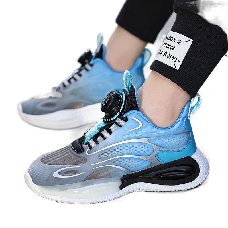 Boys' shoes 2025 spring new primary school children's leather surface waterproof soft sole non-slip explosive sports running shoes