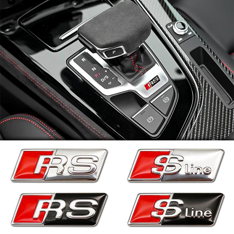 3D Aluminum Steering Wheel Badge Emblem Cover For Audi Q3 Q5 Q7 Q8 RS A3 A4 B8 B9 A5 A6 C7 A7 Black Silver Tuning Accessory
