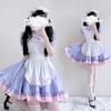 Japanese black and white cos cafe maid costume cosplay anime costume lolita lolita dress