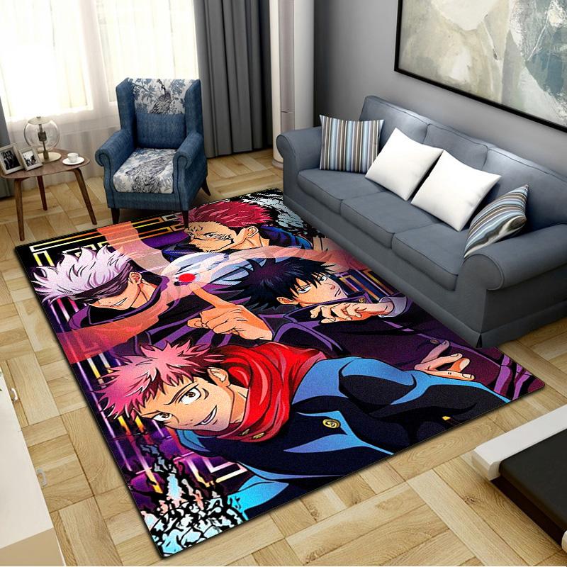 Jujutsu Kaisen Carpet Rug for Living Room Bedroom Home Sofa Decoration,Kids play Non-slip Floor Mat