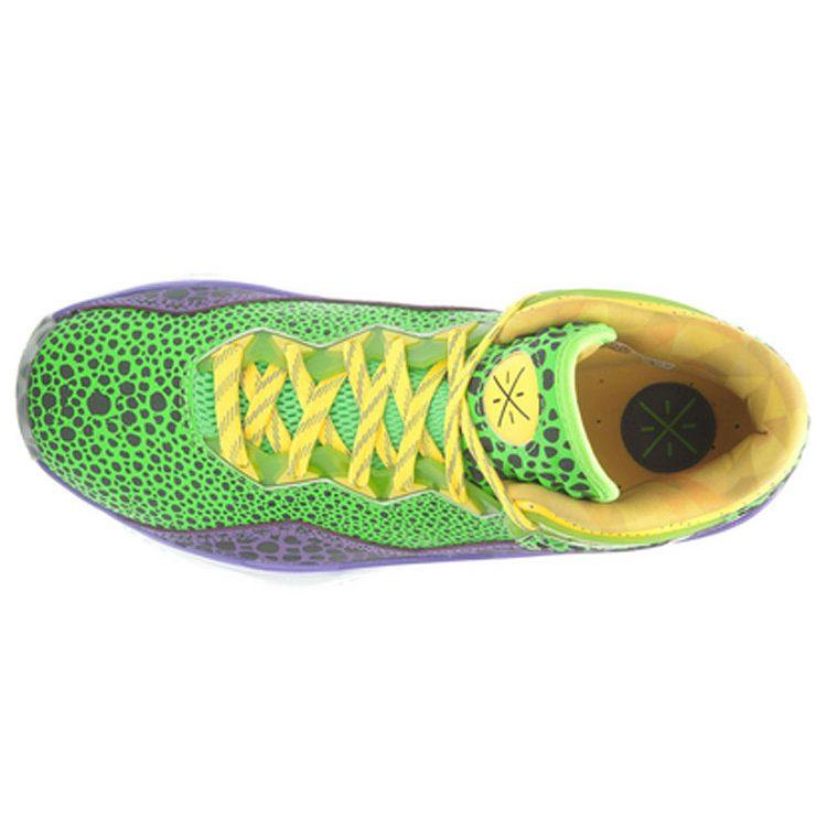 LiNing WOW 3 Way Of Wade 3 All-Star Cushioned Slip-Resistant Coverage Mid-Top Basketball Shoes Men's Green Purple ABAJ013-30