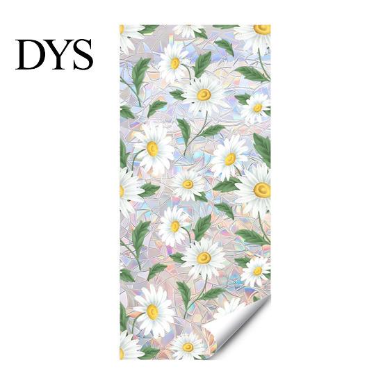 Blumenmuster Fensterfolie Sonnenfänger Statische Folie, Schmetterling Selbstklebender Glasaufkleber, Heimdeko Abdeckung Abnehmbar Sichtschutz für Büro