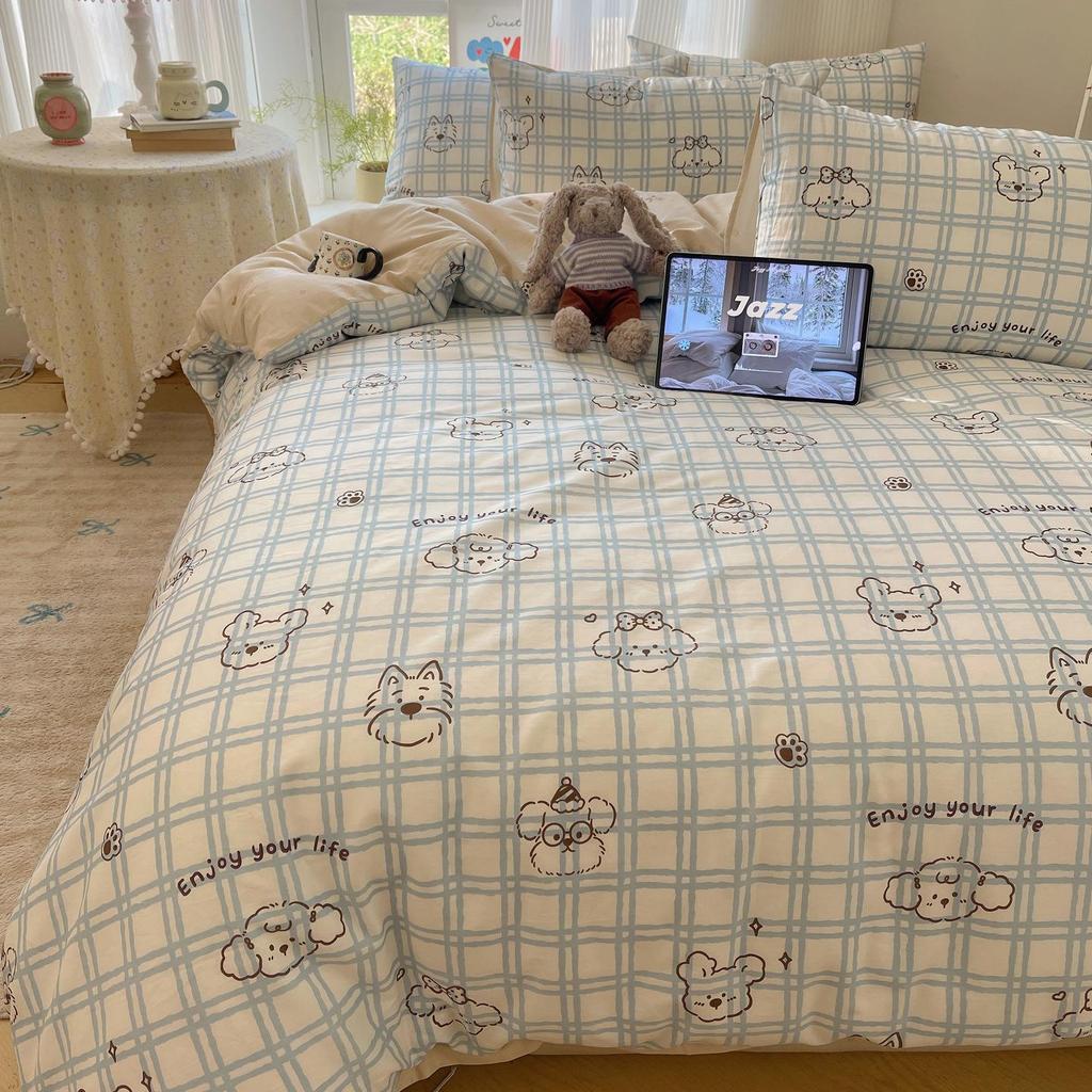 Early Spring 2026 Cute Cartoon Pure Cotton 3-Piece Bedding Set - Skin-Friendly and Age-Reducing