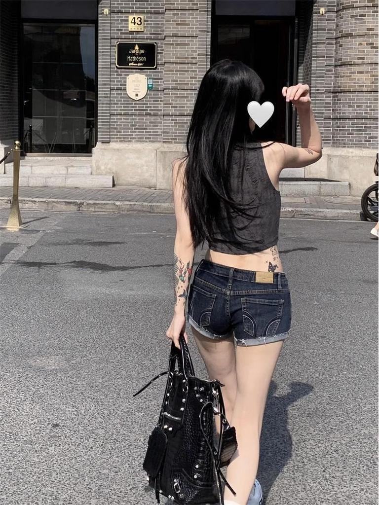 Women's Low-Waist Sexy Slim-Fit Denim Shorts: American Retro Style for Summer Nightclubs