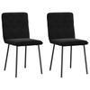 Dining Chairs, 2 Pcs., Black, Upholstered In Velvet