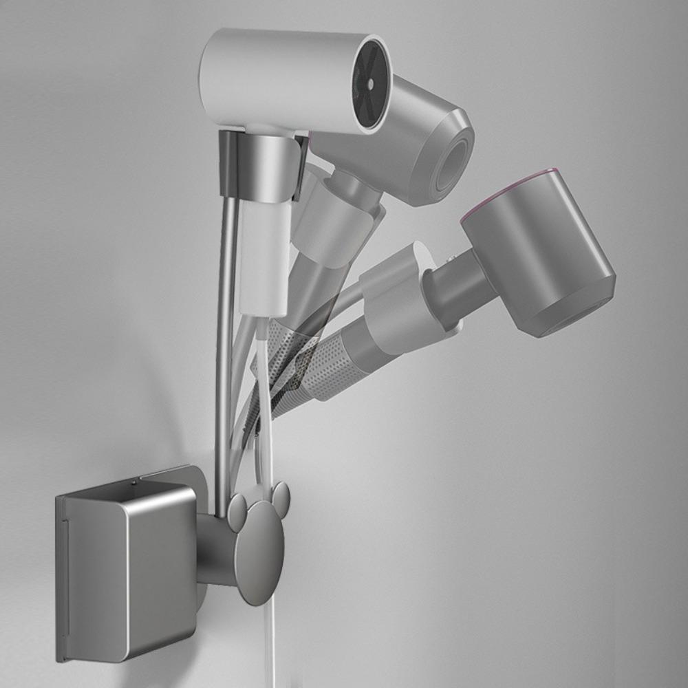 Free Hands Hairdryer Storage Rack Wall-mounted Air Duct Storage Rack Hair Dryer Organizer  Bathroom