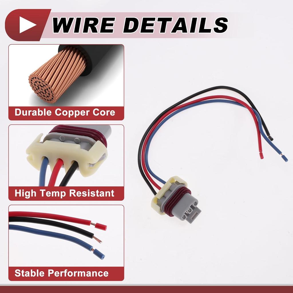 1 Set Front Turn Signal Light Socket Wiring for Freightliner Cascadia No.224394025/224394045 Headlight Lamp Bulb Pigtail Connector Harness