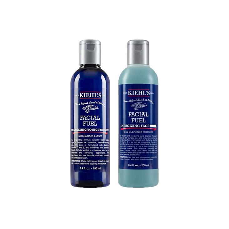 Kiehl s Facial Fuel Invigorating Face Wash And Facial Fuel Energizing Tonic for Men Toner 250ml + Cleanser 250ml
