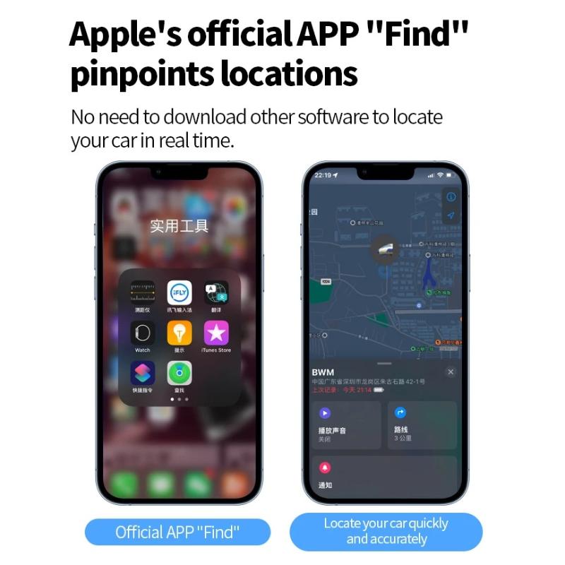 Mini rastreador e carregador de carro 2 em 1, dupla finalidade, encontre meu rastreamento em tempo real, anti-roubo e anti-perda, localizador GPS