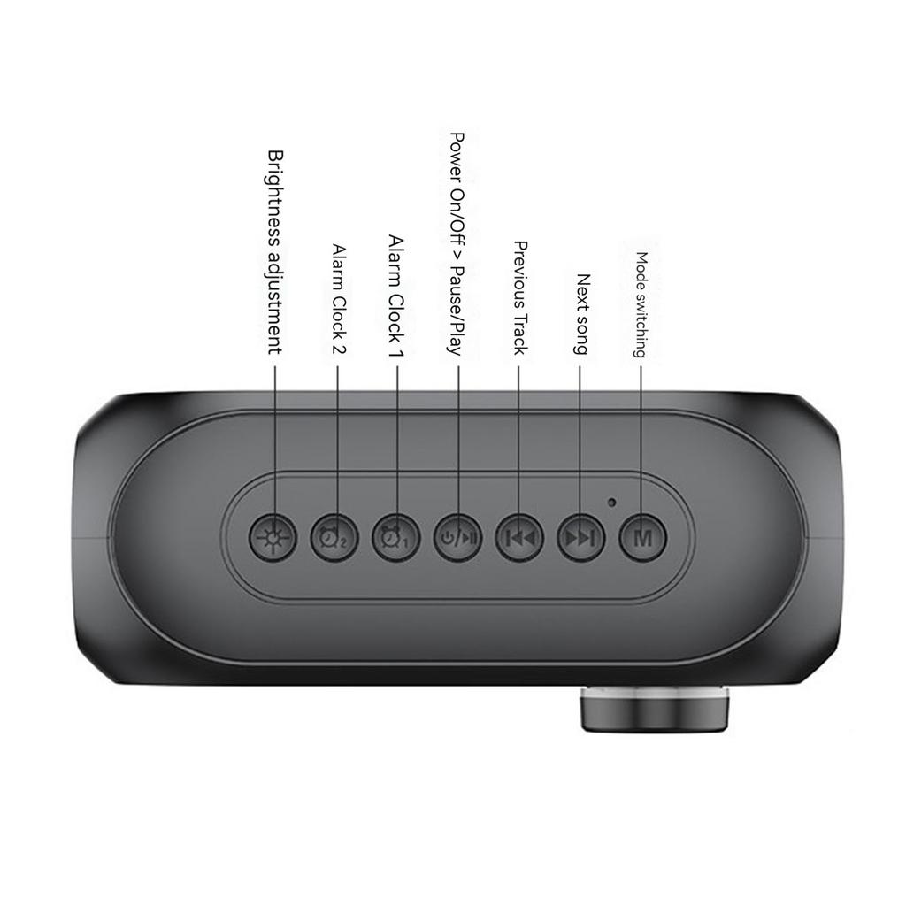 Wireless RGB BT Speaker Heavy Subwoofer BT Speaker Rechargeable Desktop Small BT Speaker with Alarm Clock Stereo Sound Box