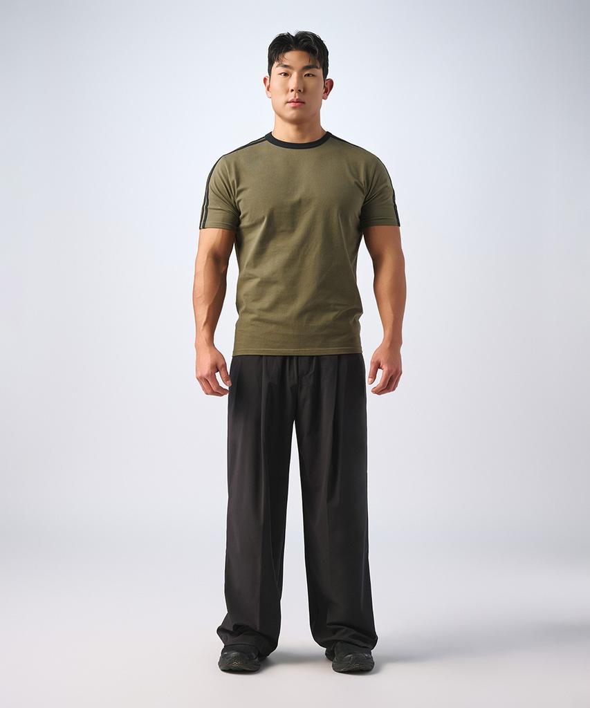 MUSINSA STANDARD SPORTS Cotton Air Muscle Fit Ringer Short Sleeve (2 Colors)