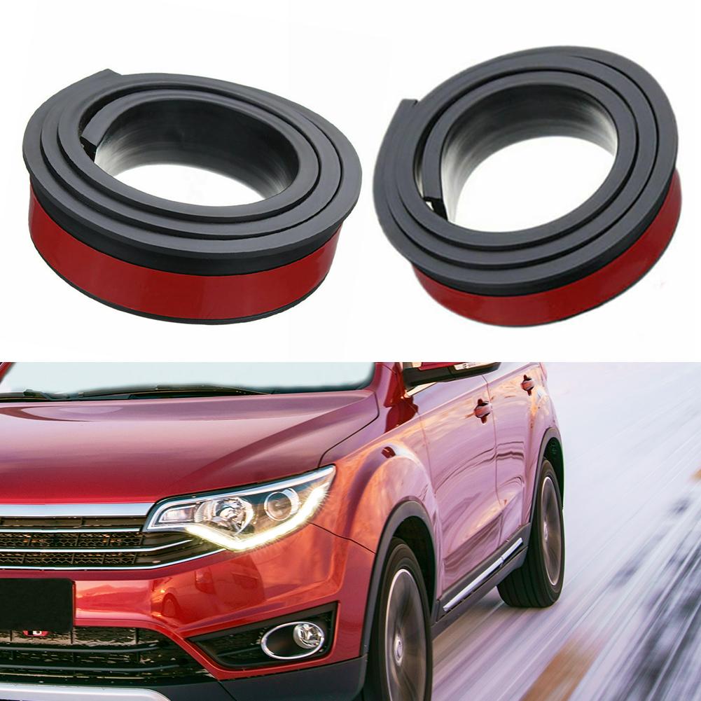2 Stuks 1,5m Universele Rubberen Auto Wielkast Bescherming Anti-botsingsstrips Sierlijsten Spatbord Trim zwart