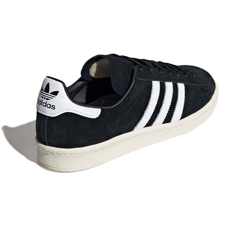 Adidas Campus 80s Black White Unisex Sneakers Core-Black Cloud-White Off-White FX5438