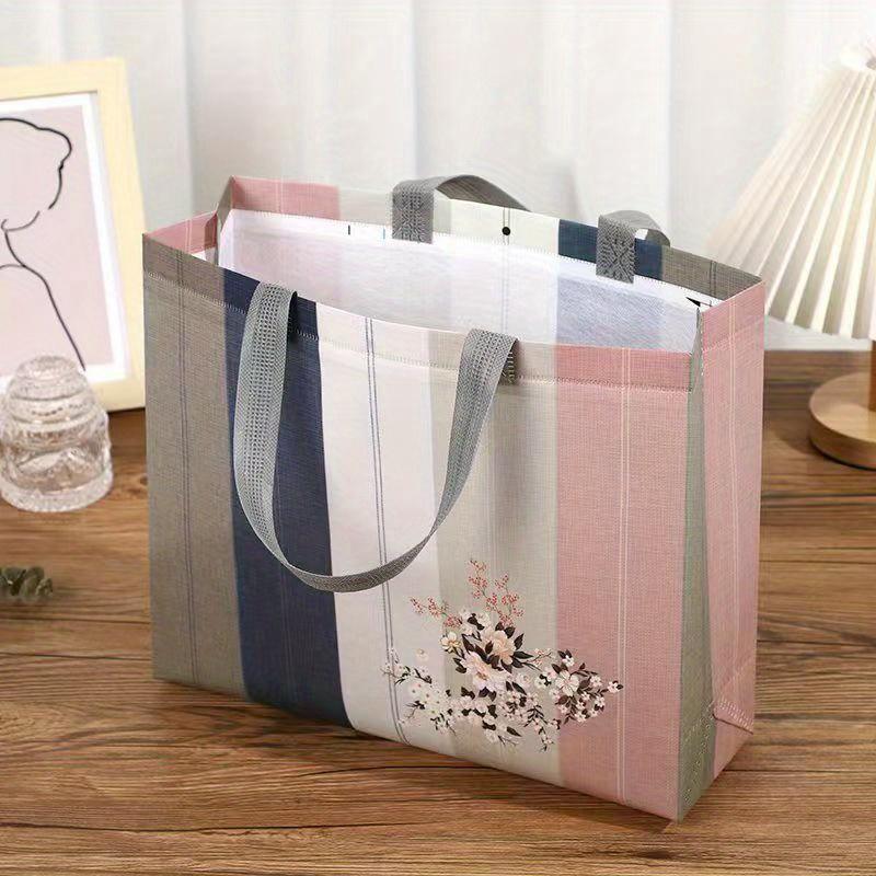 Full Size Colorful Patterns Simple Style, with Handle, for Party Gifts, Wedding Gifts, Birthday Gift Bags, Durable Handbags for Daily Decoration