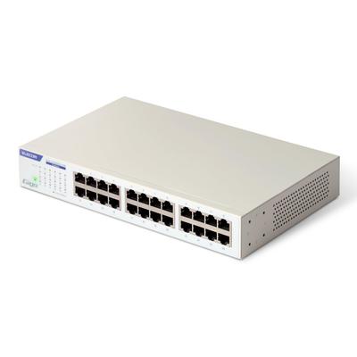 Concentrador de conmutación ELECOM Gigabit de 24 puertos con fuente de alimentación y carcasa metálica integrada EHC-G24MN2-HW