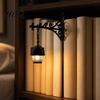 Retro Bibliotheks Schreibtischlampe 3D Gedrucktes Geister Bücherregal Licht Warme LED Lampe mit Vintage Straßenstil Regal Ornament Silhouette Dekoratives Buch