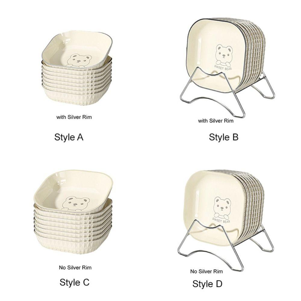 Square Fruit Plate PP Food Plate Multifunctional Spitting Bone Saucer Candy