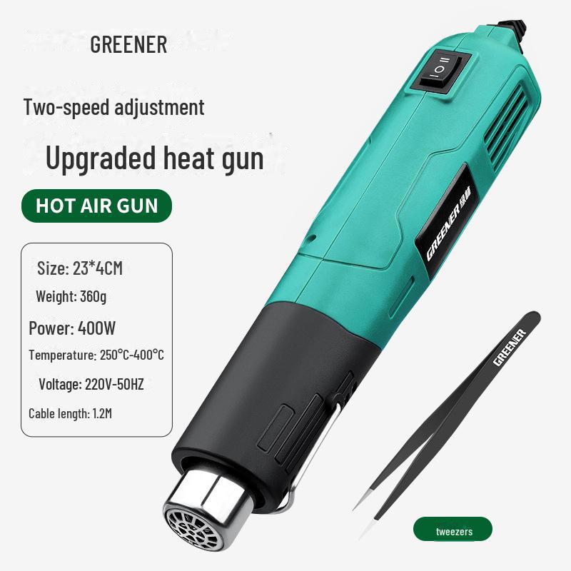 Green Forest High-Temperature Heat Gun for Film Shrinking & Mobile Repair