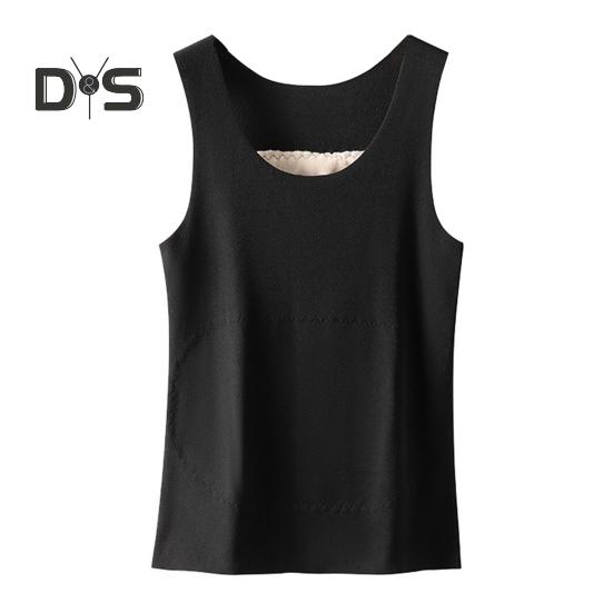 Dámská termo vesta bezešvé plyšové tílko s vyhřívanou nášivkou na břiše a zádech podzim zima sametové tílko bez rukávů do ložnice domů