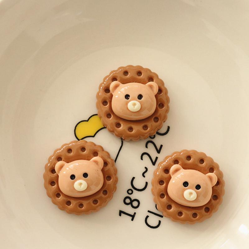 10Pcs New Cute Animal Bear, Cake, Chocolate Resin Cabochon Scrapbooking Diy Jewelry Hairpin Craft Decoration Accessories A82