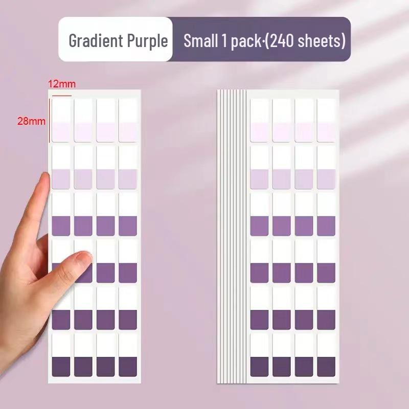 Gradient Index Tabs: Writable Sticky Notes for Students, Popular Internet Celebrity Small Strip Markers.