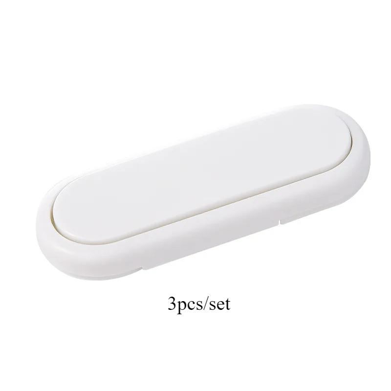 3pcs Anti-Pinch Safety Locks - Multifunctional Hand&Cabinet Door Locks for Refrigerator,Drawer Protection,Plastic,Refrigerator Locks,Protective Lock