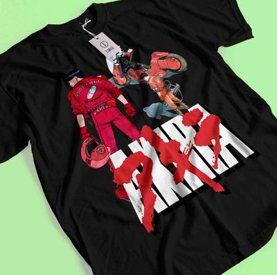 Akira Marškinėliai, Anime Marškinėliai, Retro Neo Tokijas Manga Tetsuo Kaneda Marškinėliai Visų Dydžių