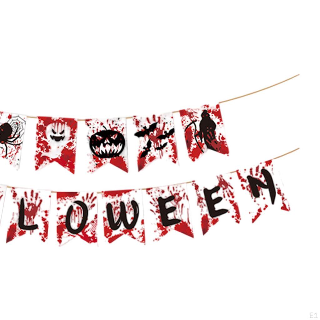 Halloween Vimpel Bannere Dekorasjoner Ornamenter DIY Veggoppheng Papirflagg for Spøkelseshus