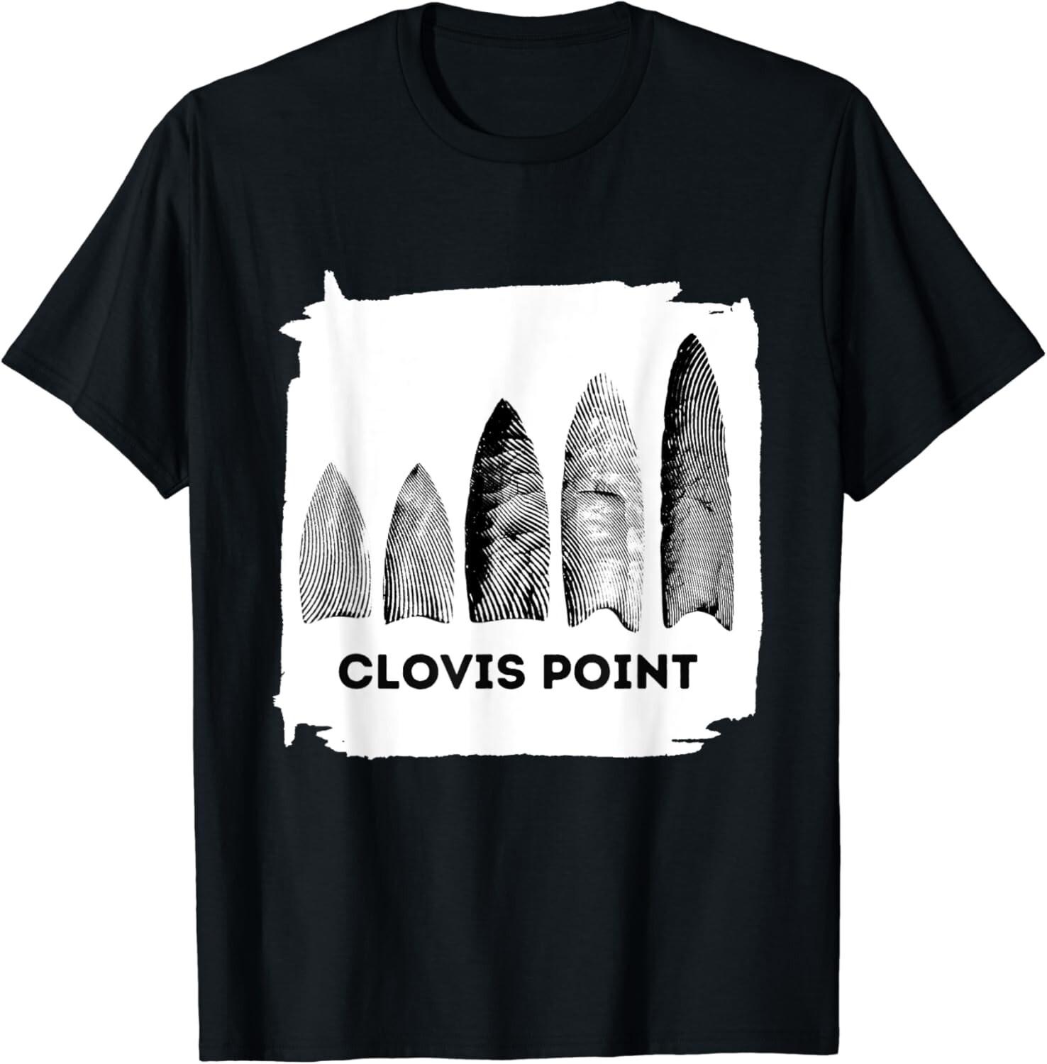 Clovis Point Arrowhead Native American Artifact Hunters Gift Unisex T-Shirt S разноцветный