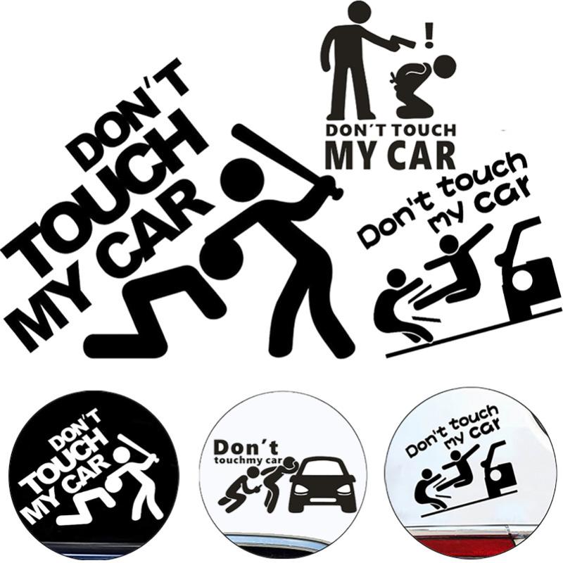 Kreative Autoaufkleber „Don't Touch My Car“ – lustige Außenaufkleber für Autofenster