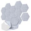 AGPTEK Lydabsorberende sekskantpaneler, 30x26x0,9cm, Pakke med 12, Fullt selvklebende, Lydisoleringspaneler med høy tetthet, Stive lydabsorberende plater,