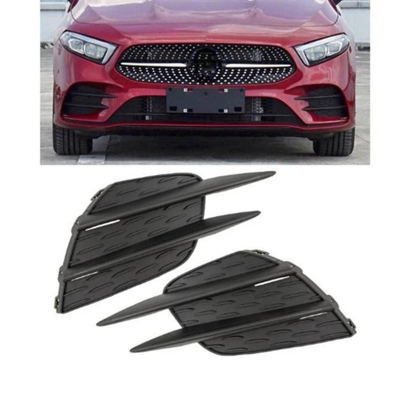 1 Pair Left Right Outer Grille Cover for W177 A160 A180 Car Front Bumper Fog Light Grille Cover 1778858400 A1778858400