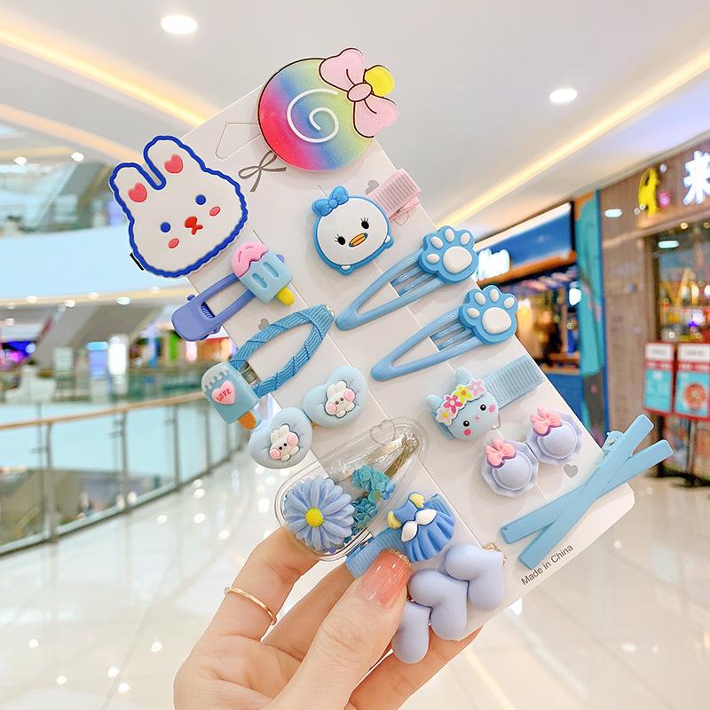 Set of 50 Pink Cute Hair Clips – Sweet Girly Bangs Clips, Japanese Cartoon Hair Accessories