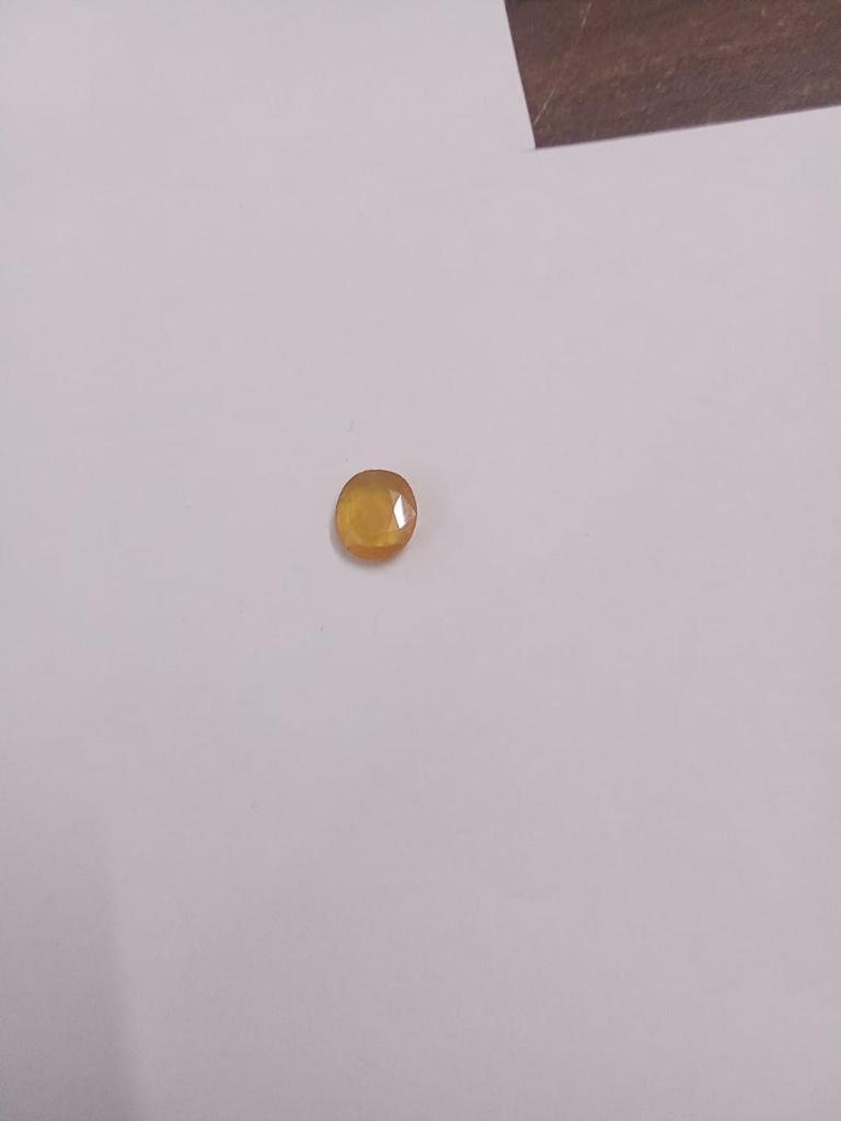 5.50 Carat Natural Yellow Sapphire Gemstone / Pukhraj Loose Gemstone September Birthstone