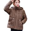 Small Winter Clothing 2025 New Removable Sleeve Design Sense Short Cotton Clothing Women's Thin Fashion Top Jacket