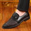 Summer New Men's Sandals Business Dress Handwoven Breathable Leather Shoes Men's Hole Shoes Men's Shoes Trade Shoes