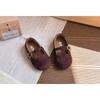 Korean Style Girls Leopard Print Soft Sole Princess Casual Flat Leather Shoes