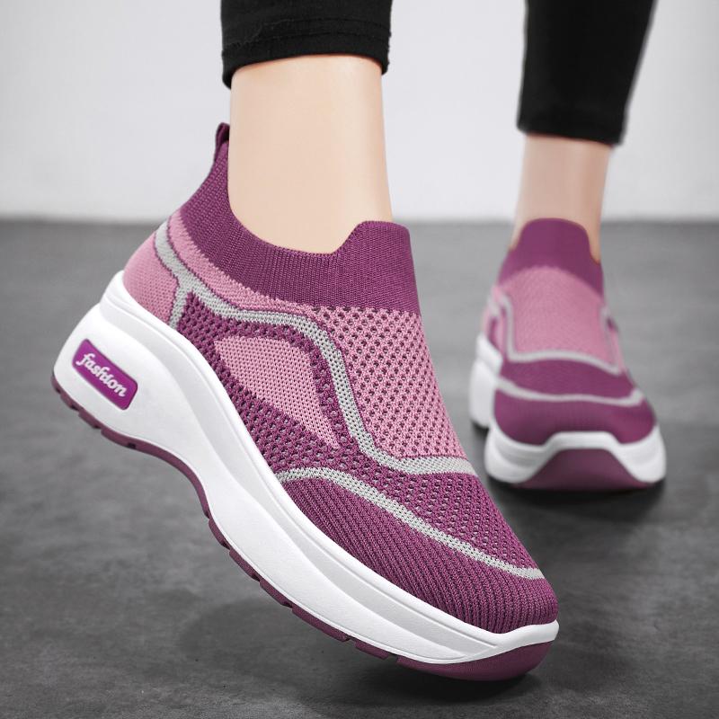 Women's Summer Casual sneaker Thick Sole Boosting Shoes Breathable Soft Comfortable Outdoor Sports Walking Shoes Free Shipping