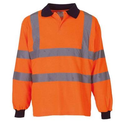 Polo haute visibilité à manches longues pour homme