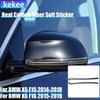 Real Carbon Fiber Car Accessories Side Mirror Strip Decorative Trim Cover Soft Sticker For BMW X5 F15 2014-2018 X6 F16 2015-
