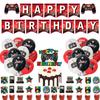 Red Video Game Controller Birthday Party Set – 34Pcs Balloons, Cake Decorations & Card for Gamers