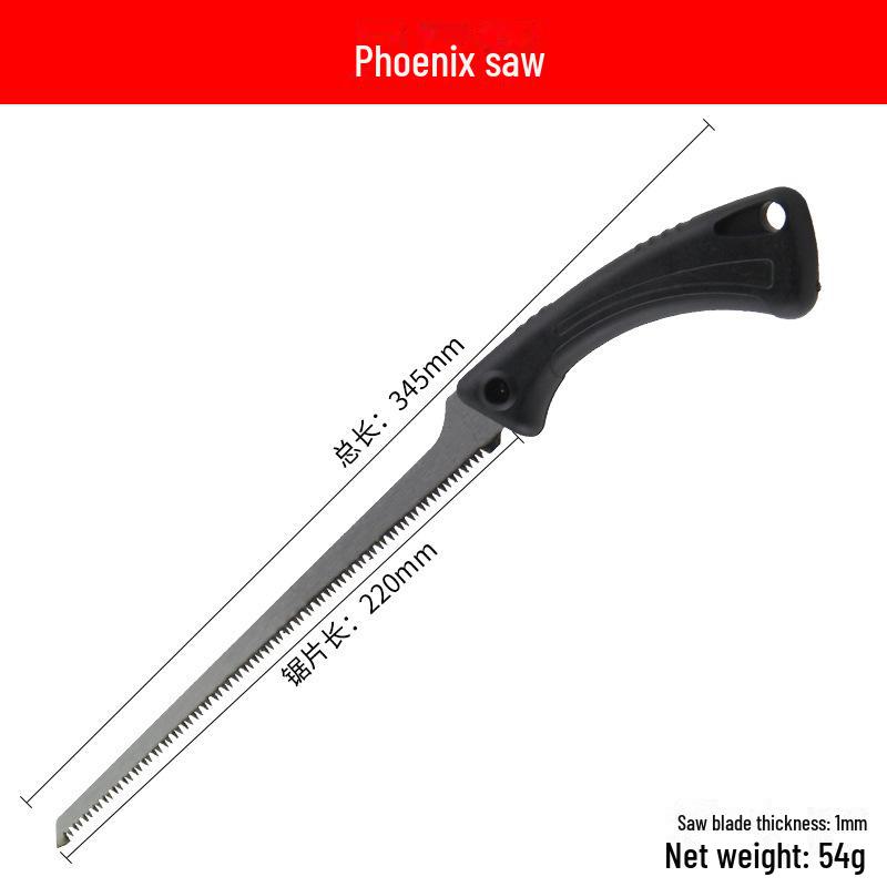 Phoenix Tail Mini Hand Saw - SK4 Steel, Gypsum Board, Pruning & Fast Logging Saw