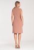 Jacket Dress Midi - Elegant Dress With Buttons - Beige Dress M1067 Size L