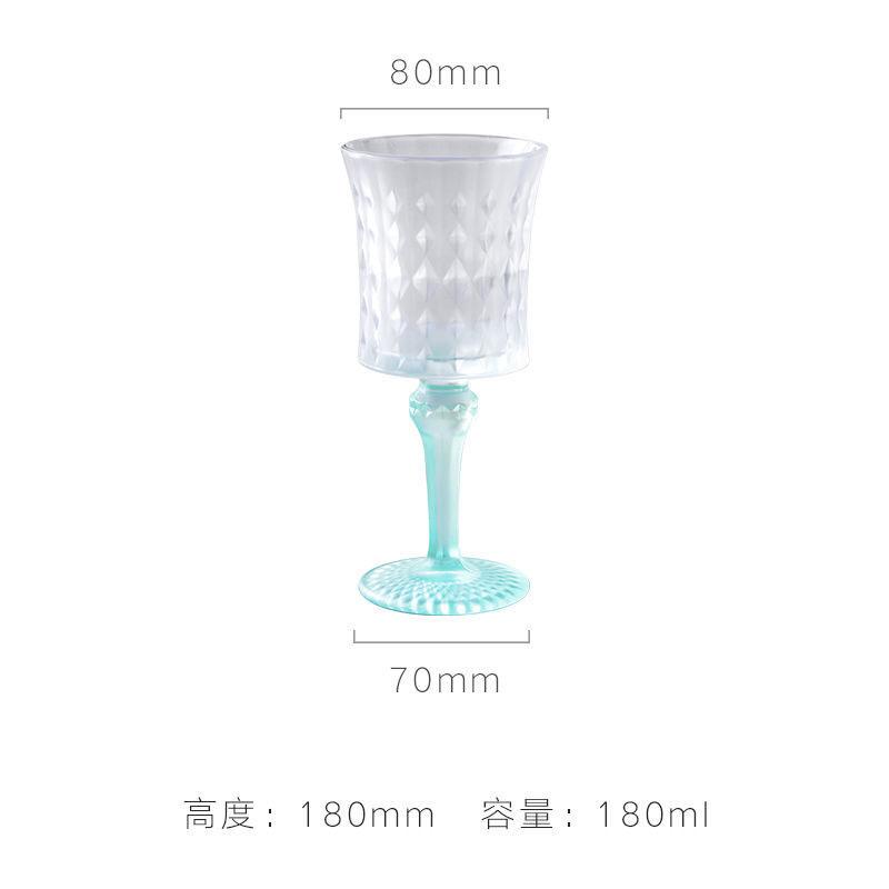 Candy Colored Crystal Glass Goblet KTV Dessert Cup Ice Cream Cup Milk Tea Cup Banquet Wine Glass Champagne Glass Cocktail Glass