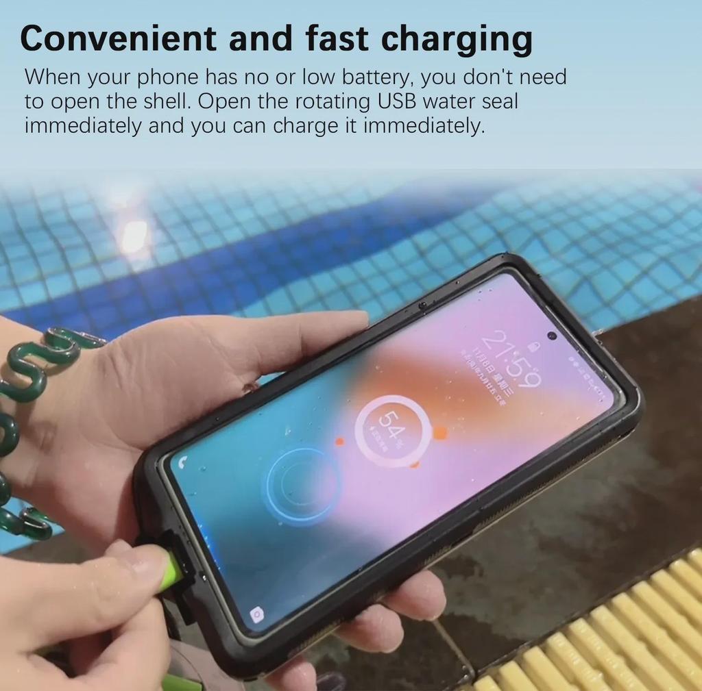 Waterproof Self-Checking Phone Case for 6.9-Inch Apple, Huawei, Samsung, OPPO, VIVO, and Xiaomi Models