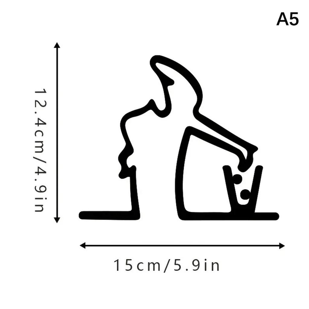 La Linea Line Art Wall Sticker Minimalist Self-Adhesive Waterproof Decal For Walls, Doors, Glass, Cars Home And Car Decoration