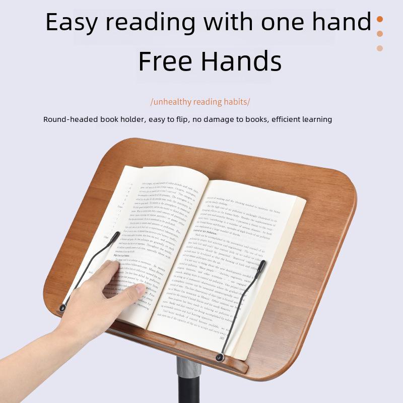 Adjustable Floor-Standing Reading and Music Stand with Book Shelf and Laptop Lift